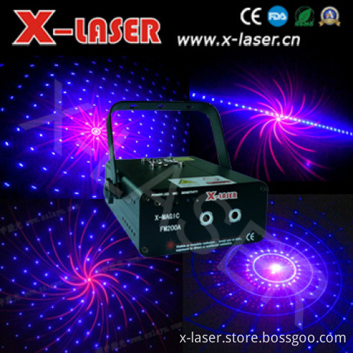 Red & Blue Eight-Graphics Firefly Kaleidoscope Laser Light Disco Equipment